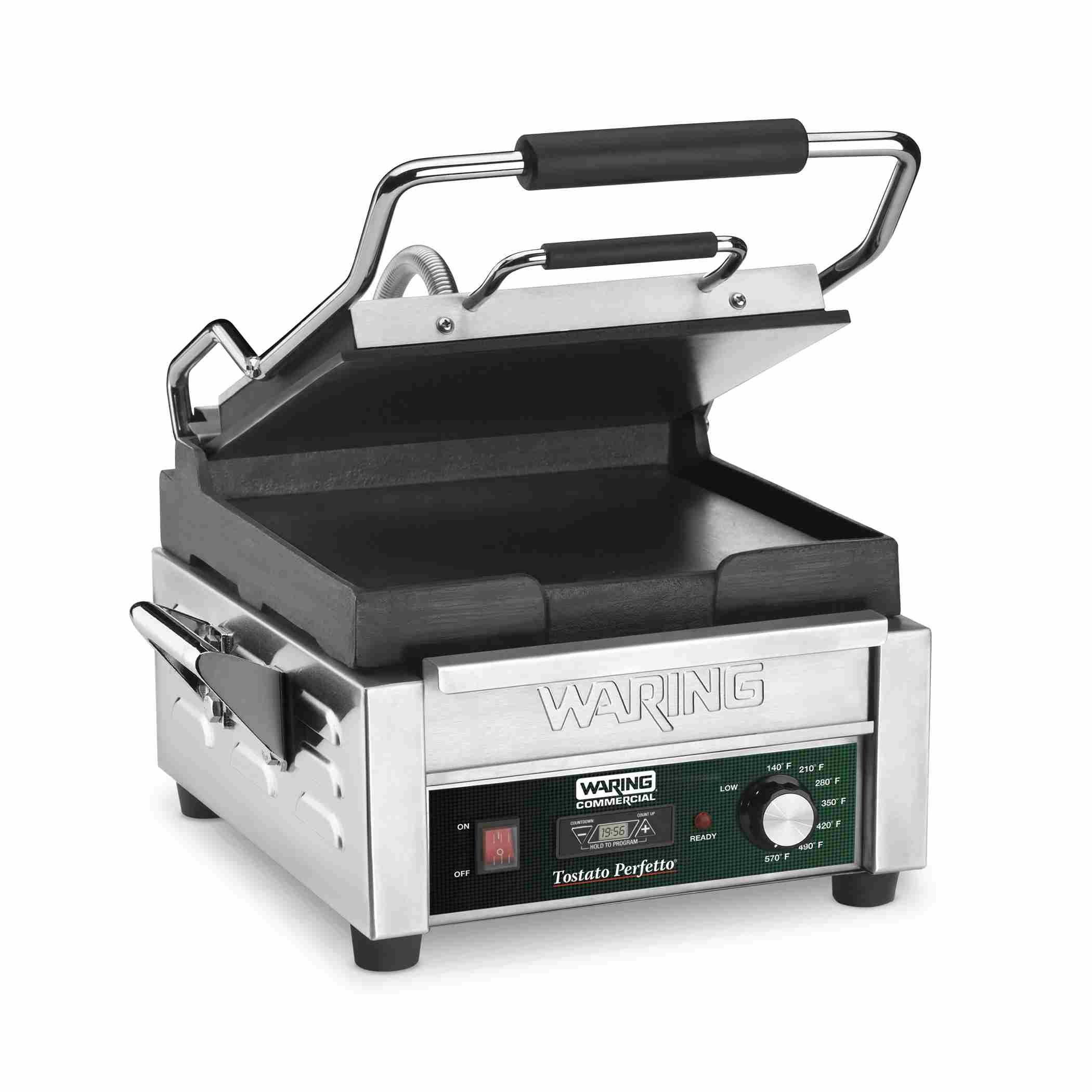 Flat Panini Grill with Timer, 9.75" x 9.25"